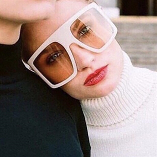 Store ramme modesolbriller-hvid